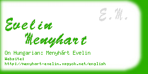evelin menyhart business card